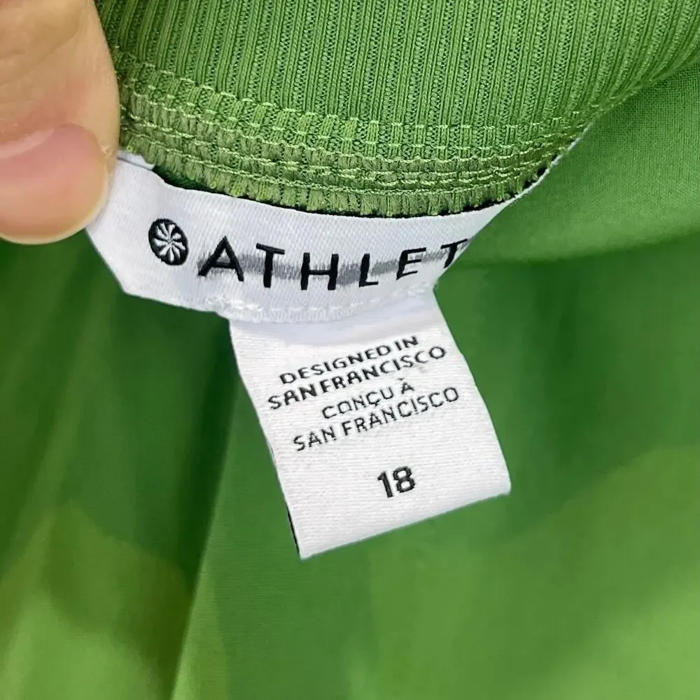 ATHLETA Brooklyn Mid Rise Ankle Pants 198671 Stretch Grass Green Size 18 - Picture 3 of 9